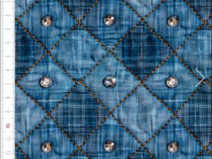 Tricoline Digital 100% Alg. 50x150cm - Estampa 3D Jeans Sofisticado