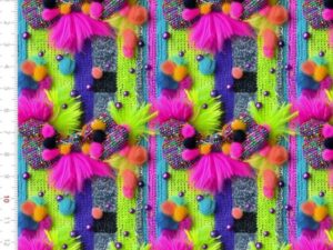 Sarja Impermeável Digital 3D 50x150cm - Brilho e Pompons