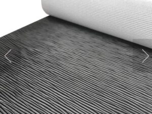 Sintético Fendi 1.0 Textura Ondulado Preto  - 0,50 x 1,40 mt