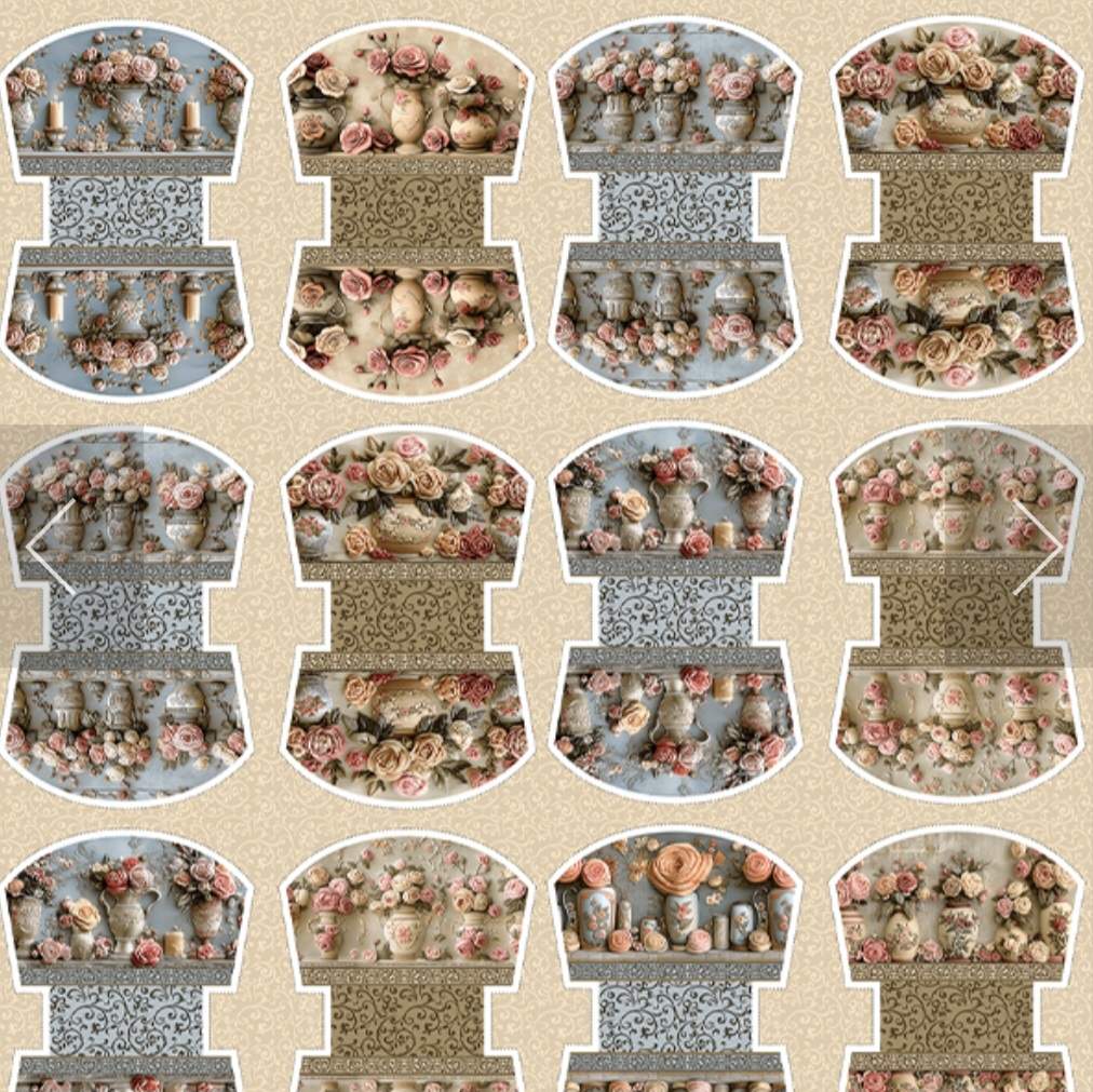 Painel Tricoline Digital - 10 Unid. Nécessaire Vintage Elegance - Imagem 2