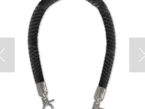 Alça Náutica 40 cm Sintético Preto c/ Mosquetão Níquel