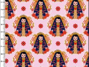 Tricoline 100% Alg. 50x150cm - Nossa Senhora Poá Rosa Claro