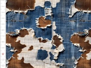 Sarja Impermeável Digital 50x150cm - Estampa 3D Jeans Bovino Marrom