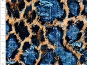 Sarja Impermeável Digital 50x150cm - Estampa 3D Jeans Onça
